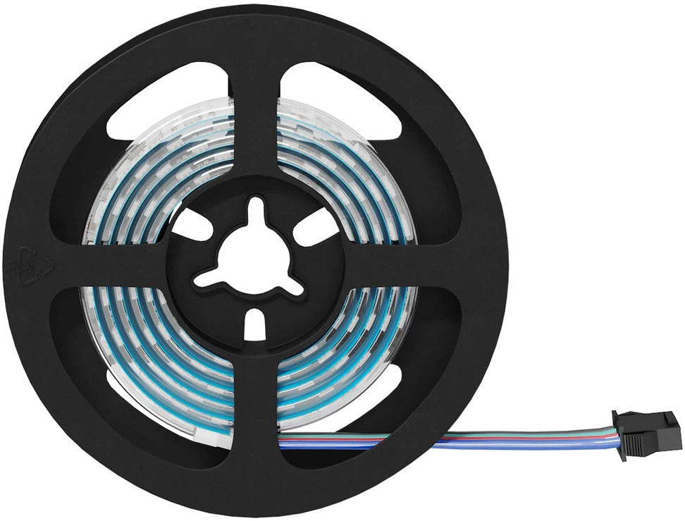 LED juosta 2 vnt. Juoda ir permatoma Varis ir plastikas