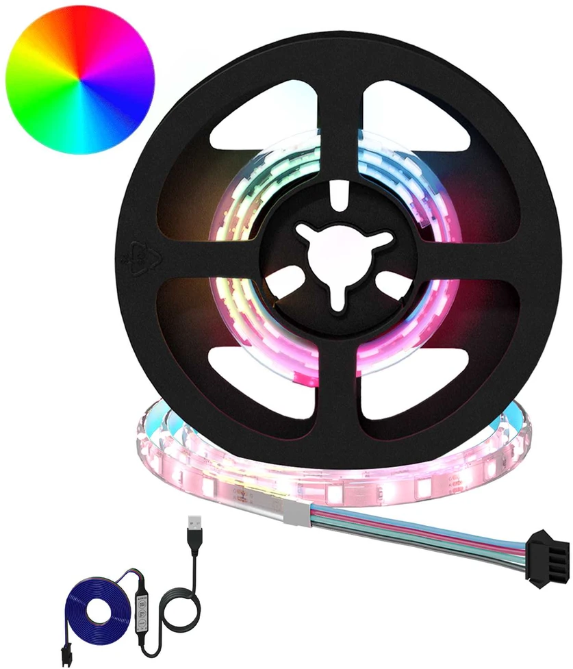 LED juosta 2 vnt. Juoda ir permatoma Varis ir plastikas