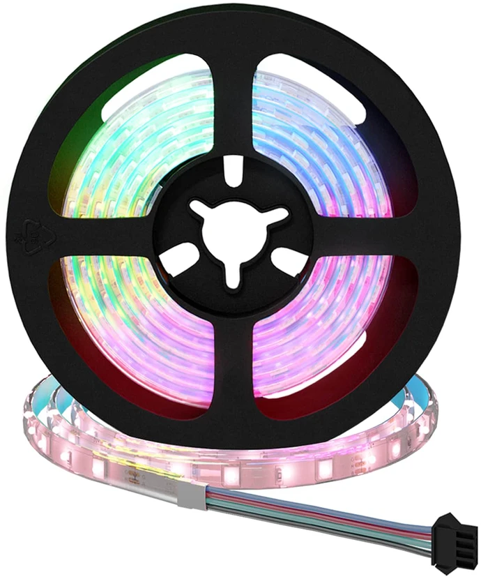 LED juosta 2 vnt. Juoda ir permatoma Varis ir plastikas