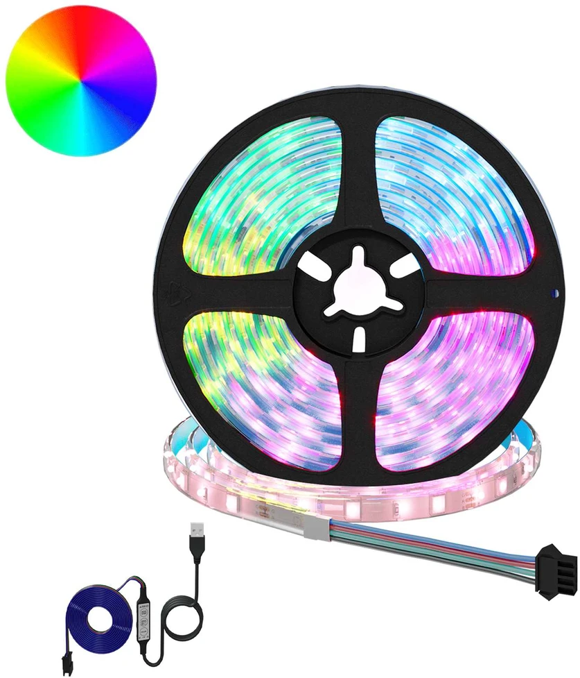 LED juosta 2 vnt. Juoda ir permatoma Varis ir plastikas