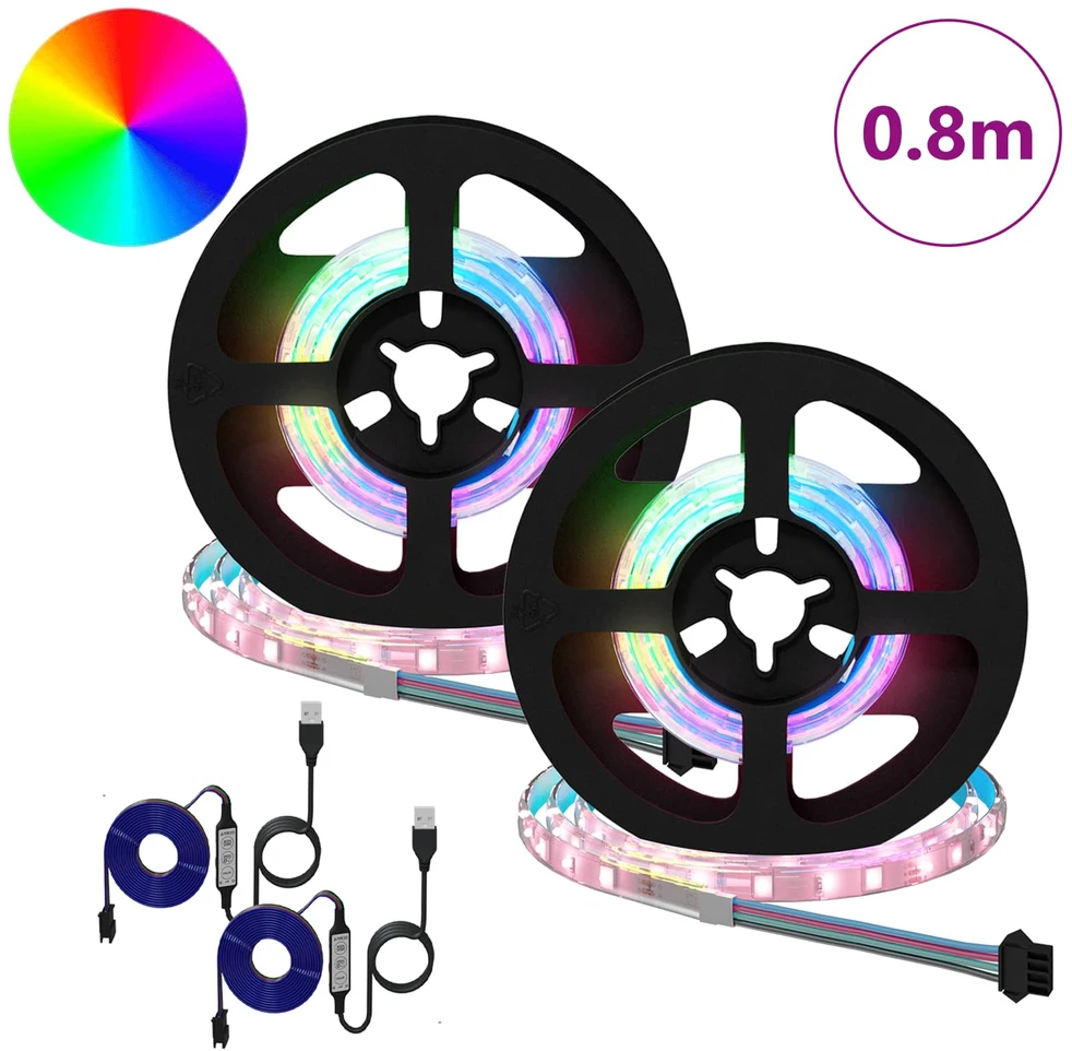 LED juosta 2 vnt. Juoda ir permatoma Varis ir plastikas
