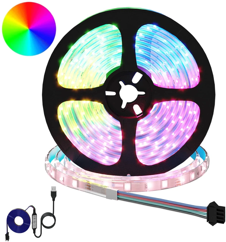 LED juosta 2 vnt. Juoda ir permatoma Varis ir plastikas