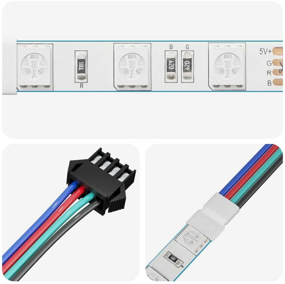 LED juosta 2 vnt. Juoda ir daugiaspalvė Varis ir plastikas