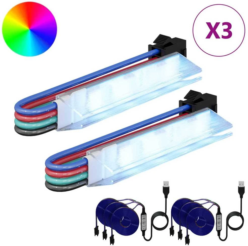 LED juosta 2 vnt. Juoda ir daugiaspalvė Varis ir plastikas