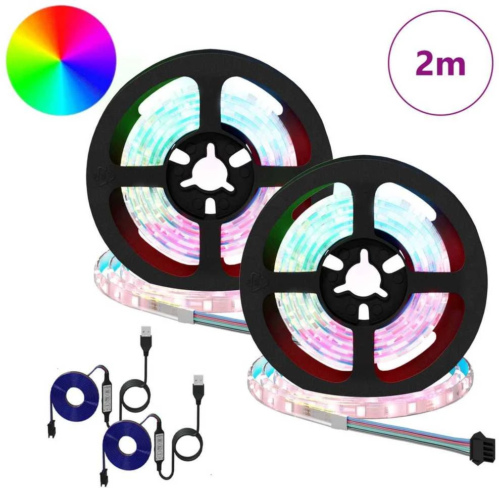 LED juosta 2 vnt. Juoda ir permatoma Varis ir plastikas