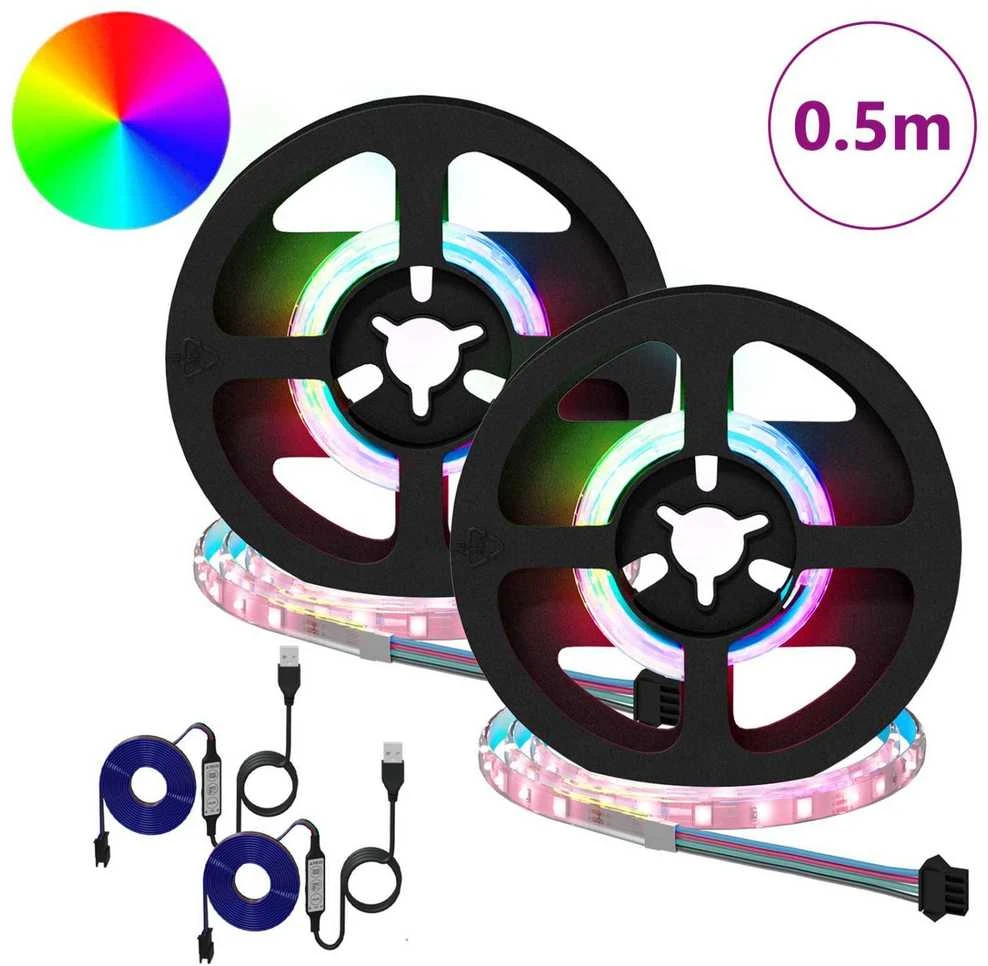LED juosta 2 vnt. Juoda ir permatoma Varis ir plastikas