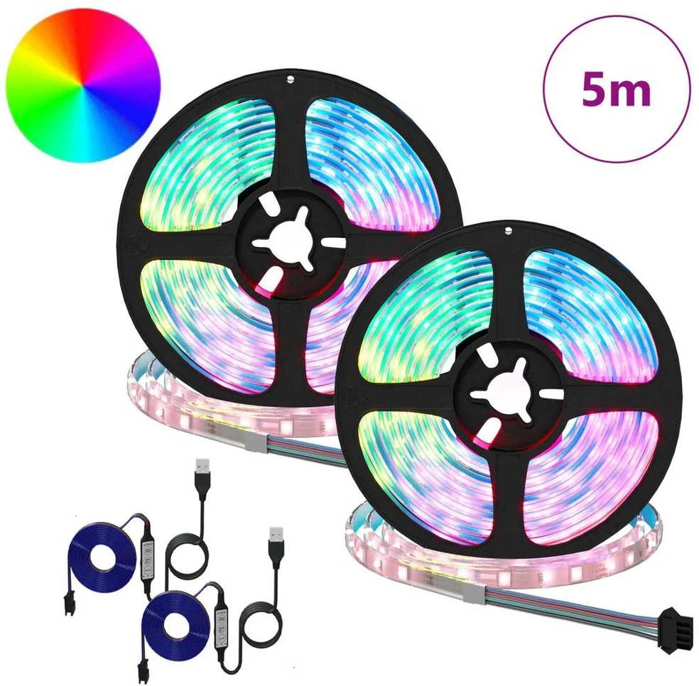 LED juosta 2 vnt. Juoda ir permatoma Varis ir plastikas