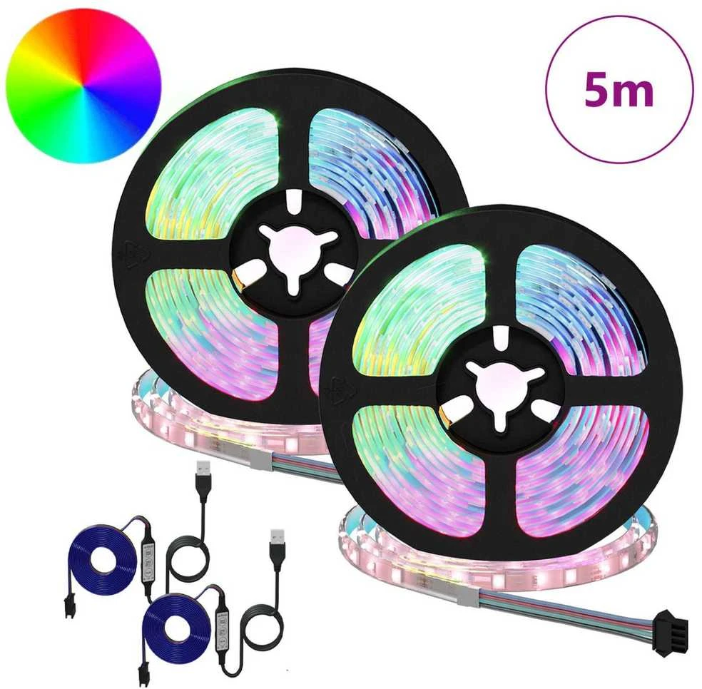 LED juosta 2 vnt. Juoda ir permatoma Varis ir plastikas