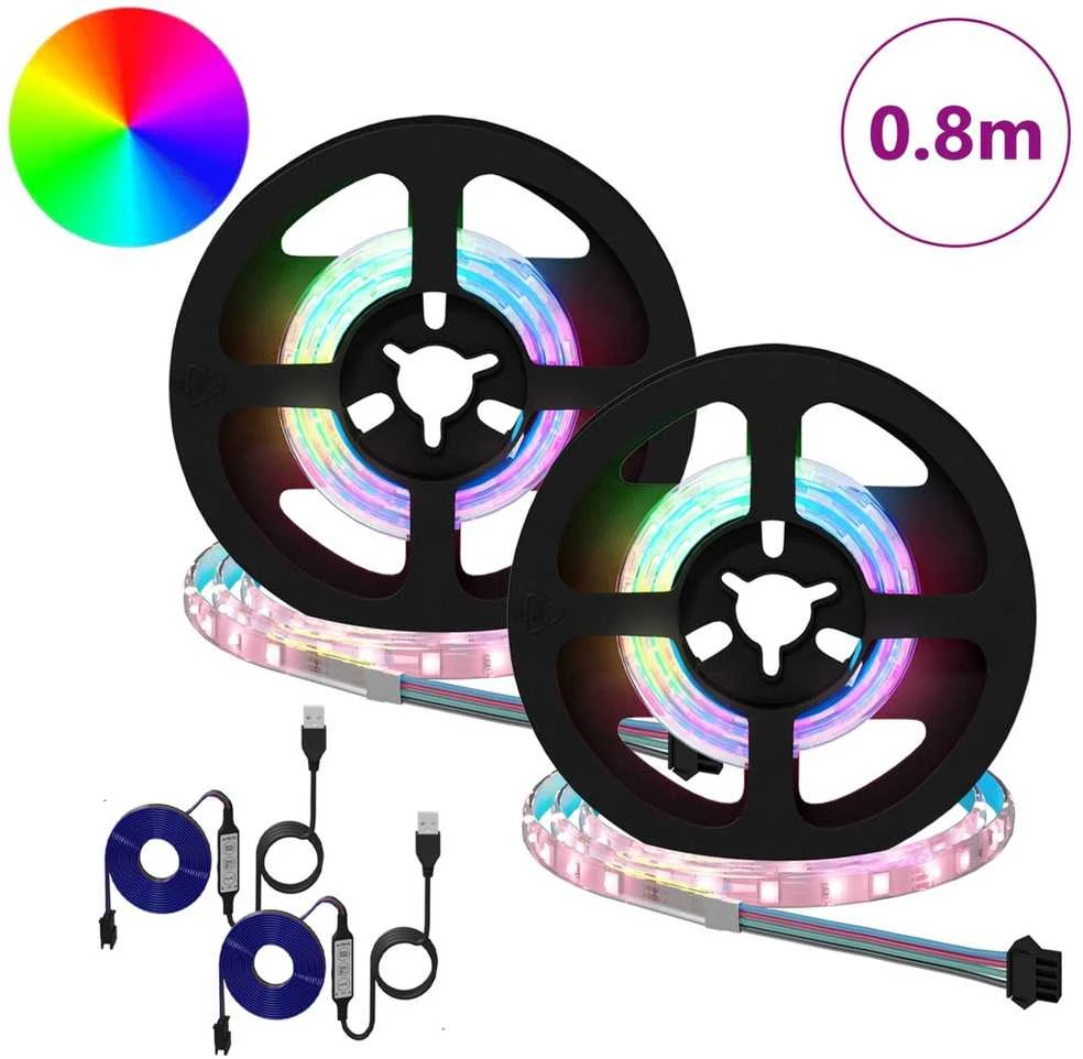 LED juosta 2 vnt. Juoda ir permatoma Varis ir plastikas