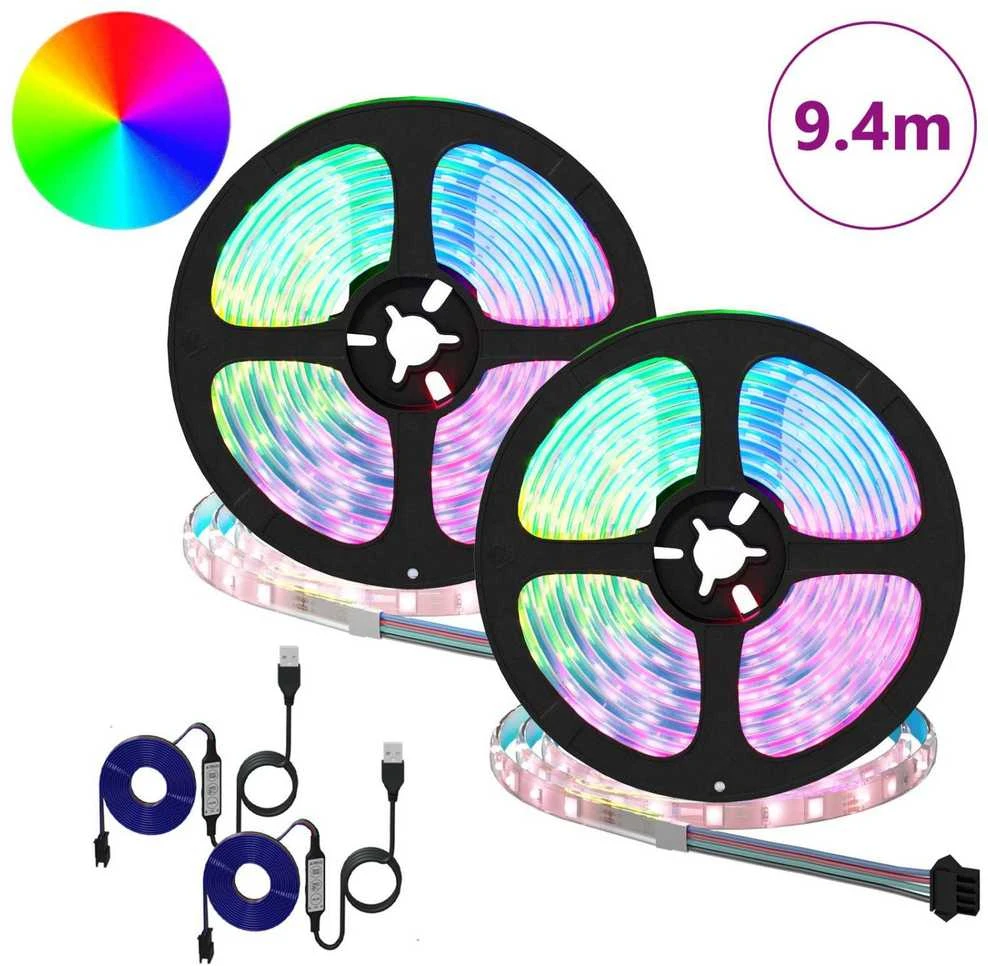 LED juosta 2 vnt. Juoda ir permatoma Varis ir plastikas