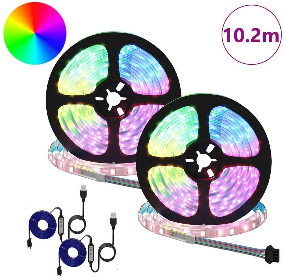 LED juosta 2 vnt. Juoda ir permatoma Varis ir plastikas
