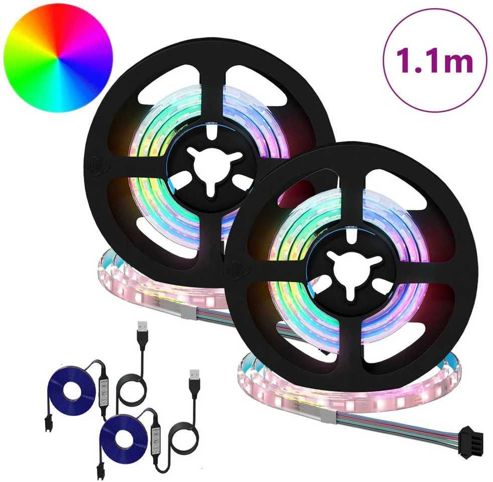 LED juosta 2 vnt. Juoda ir permatoma Varis ir plastikas
