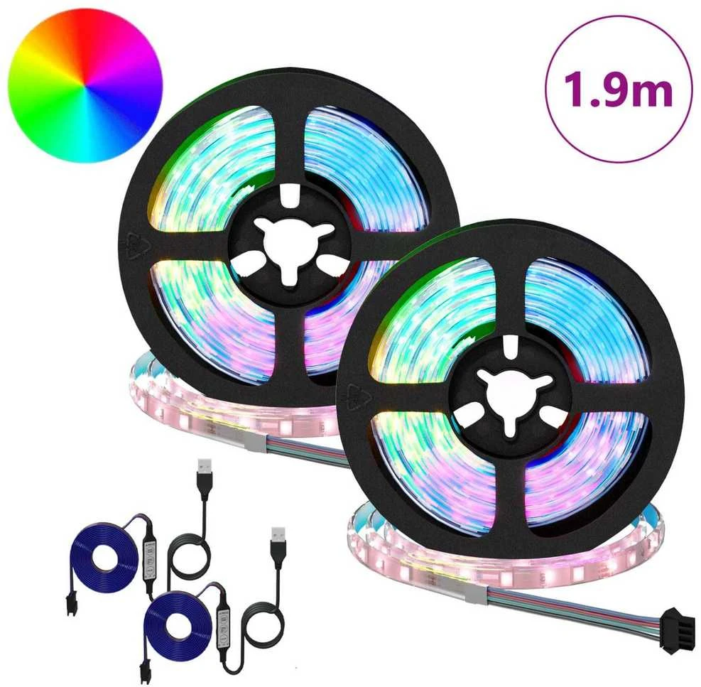LED juosta 2 vnt. Juoda ir permatoma Varis ir plastikas