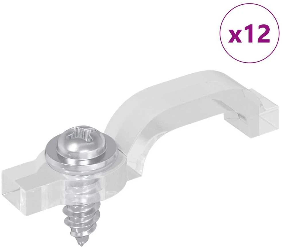 LED Juostos Klipai 23,8 mm 12 vnt. Skaidrus