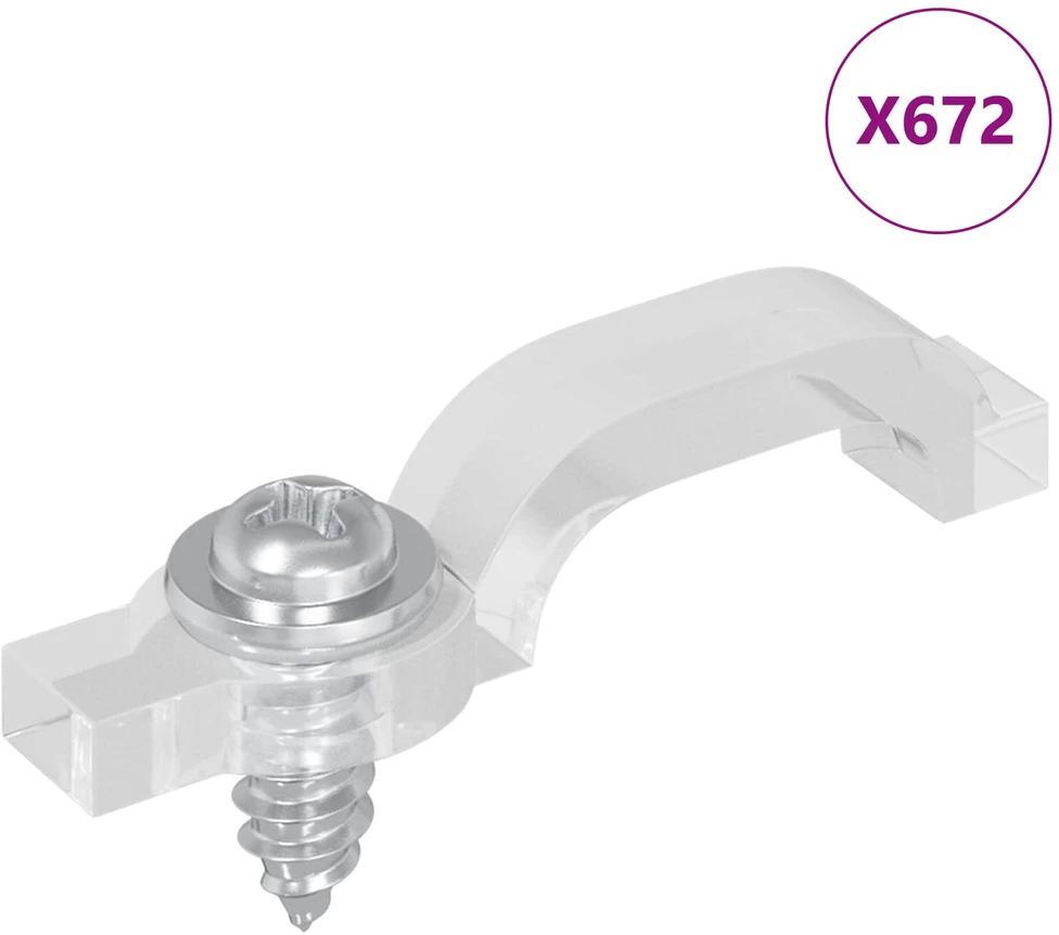 LED Juostos Klipai 23,8 mm 12 vnt. Skaidrus