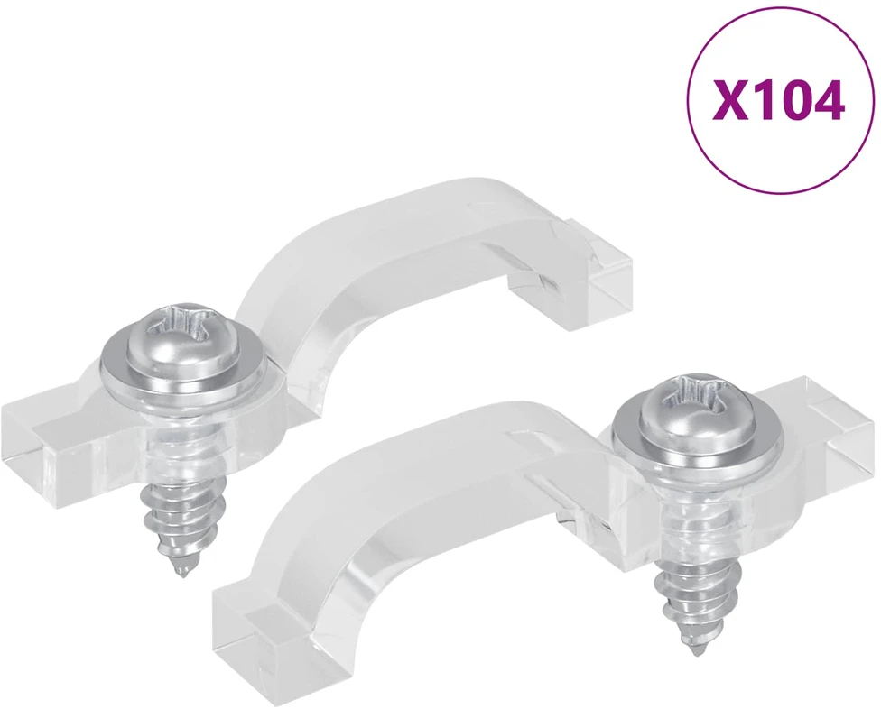 LED Juostos Klipai 23,8 mm 2 vnt. Skaidrus Plastikas ir Geležis
