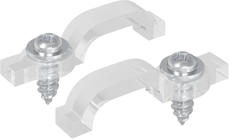 LED Juostos Klipai 23,8 mm 2 vnt. Skaidrus Plastikas ir Geležis
