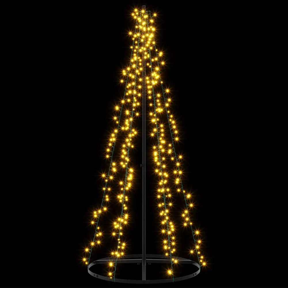 LED kalėdinė eglutė 165 cm 540 LED Šilta balta Plienas Juoda