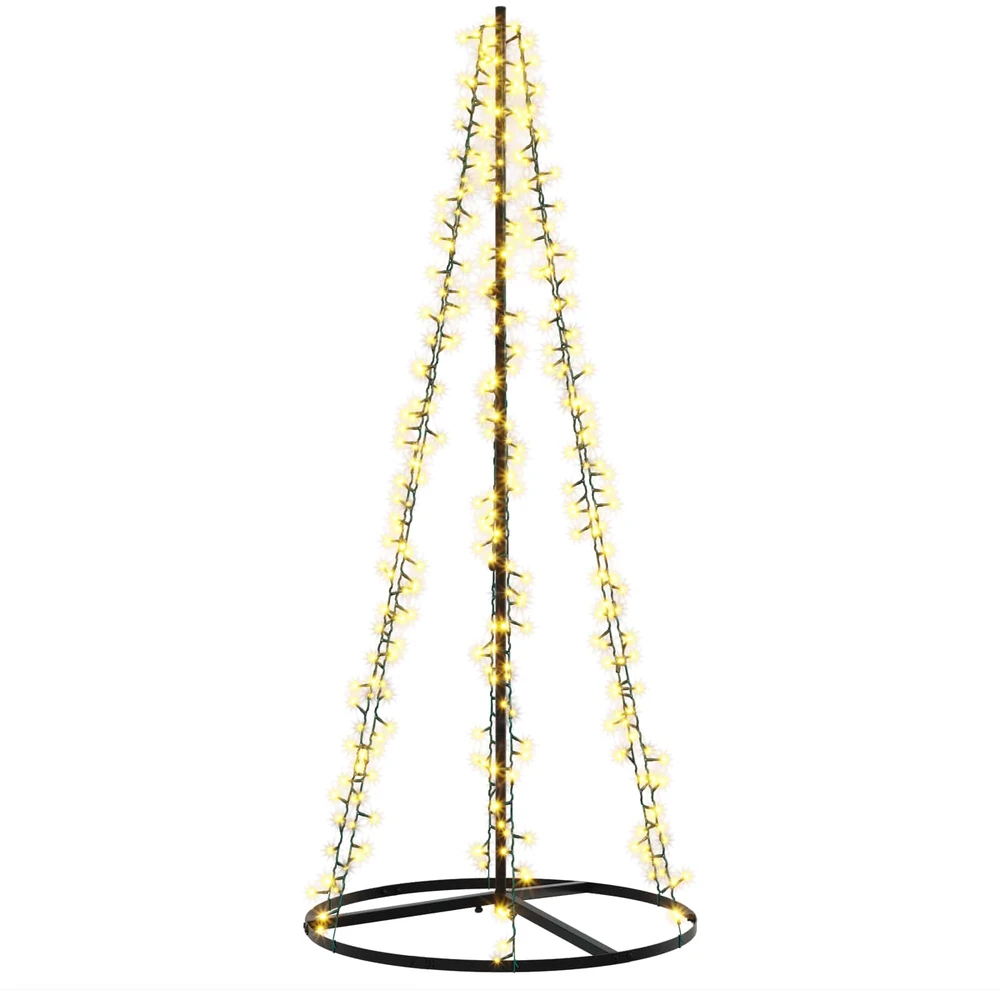 LED kalėdinė eglutė 165 cm 540 LED Šilta balta Plienas Juoda
