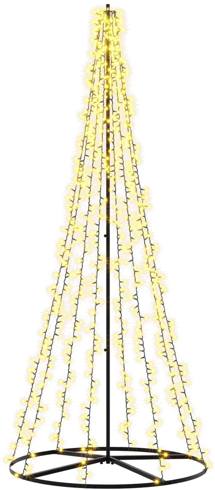 LED kalėdinė eglutė 235 cm 1000 LED Šilta balta Plienas Juoda