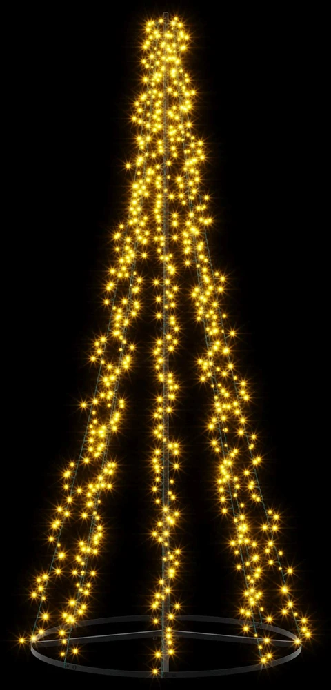 LED kalėdinė eglutė 235 cm 1000 LED Šilta balta Plienas Juoda