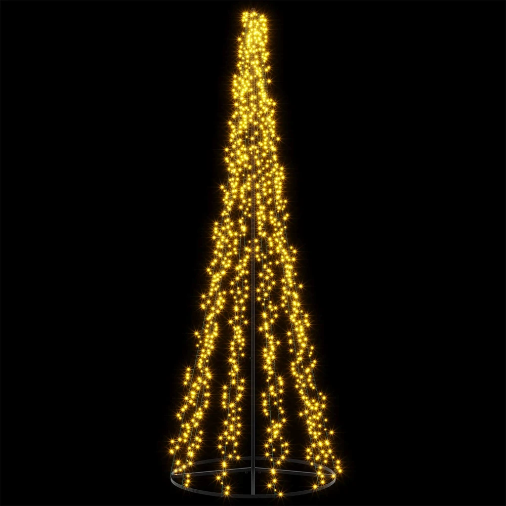 LED kalėdinė eglutė 285 cm 1550 LED Šilta balta Plienas Juoda