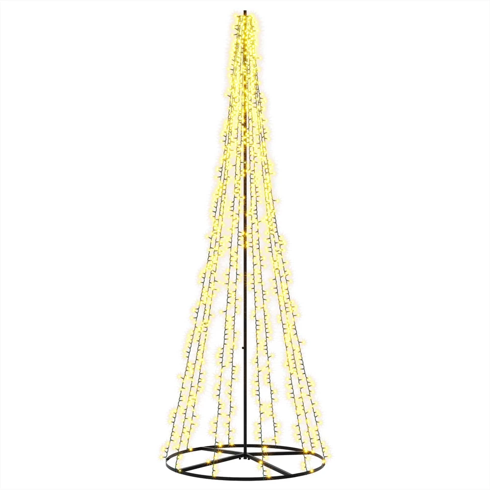 LED kalėdinė eglutė 285 cm 1550 LED Šilta balta Plienas Juoda