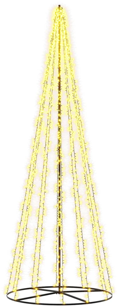 LED kalėdinė eglutė 385 cm 2460 LED Šilta balta Plienas Juoda