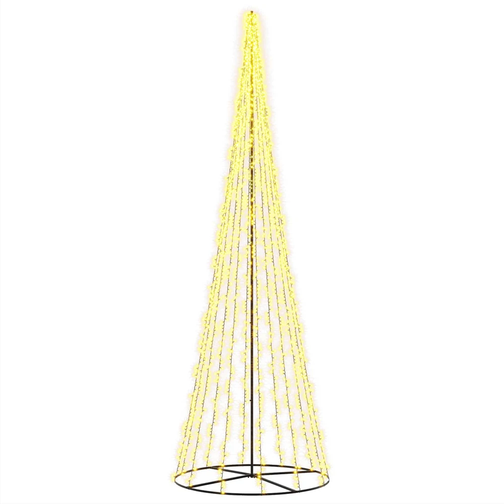 LED kalėdinė eglutė 485 cm 3000 LED Šilta balta Plienas Juoda
