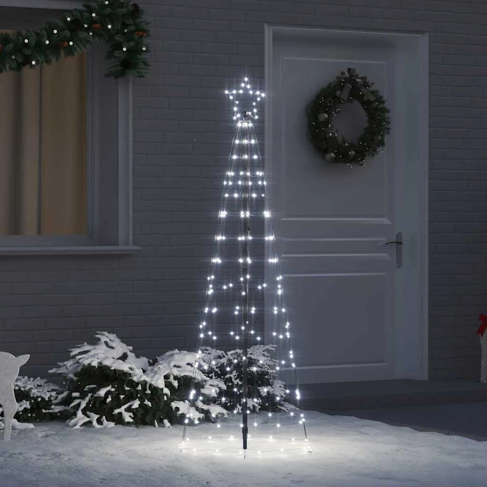 LED Kalėdų medis 250 cm 390 LED Šalta balta Plienas Šalta balta