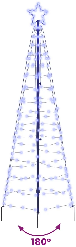 LED Kalėdų medis EKENAS 250 cm 390 LED Mėlyna Plienas Mėlyna