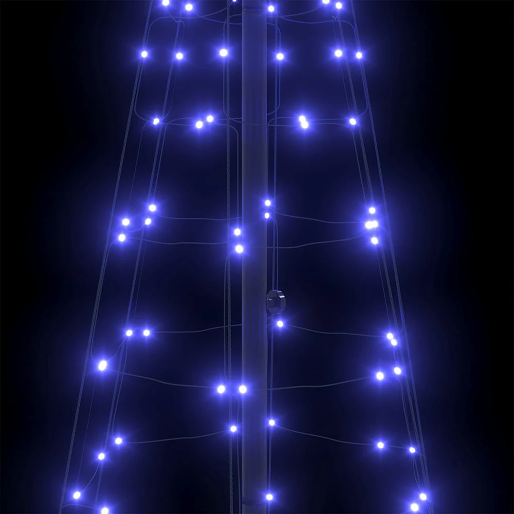 LED Kalėdų medis EKENAS 250 cm 390 LED Mėlyna Plienas Mėlyna