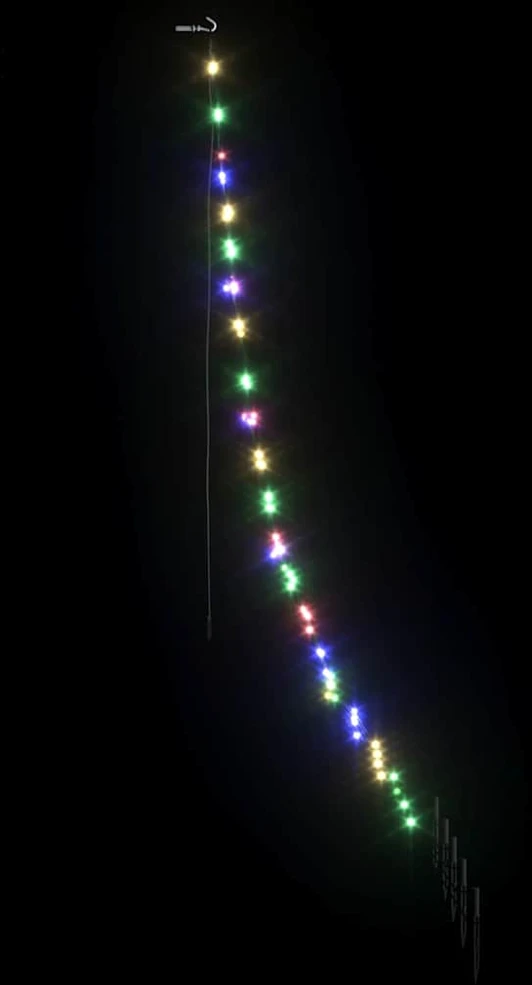 LED Kalėdinė eglutė su žemės kuoleliais Įvairiaspalvis 182 cm