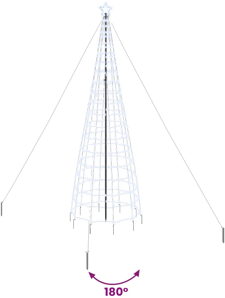 LED Kalėdų medis EKENAS 400 cm 800 LED Šalta balta Plienas