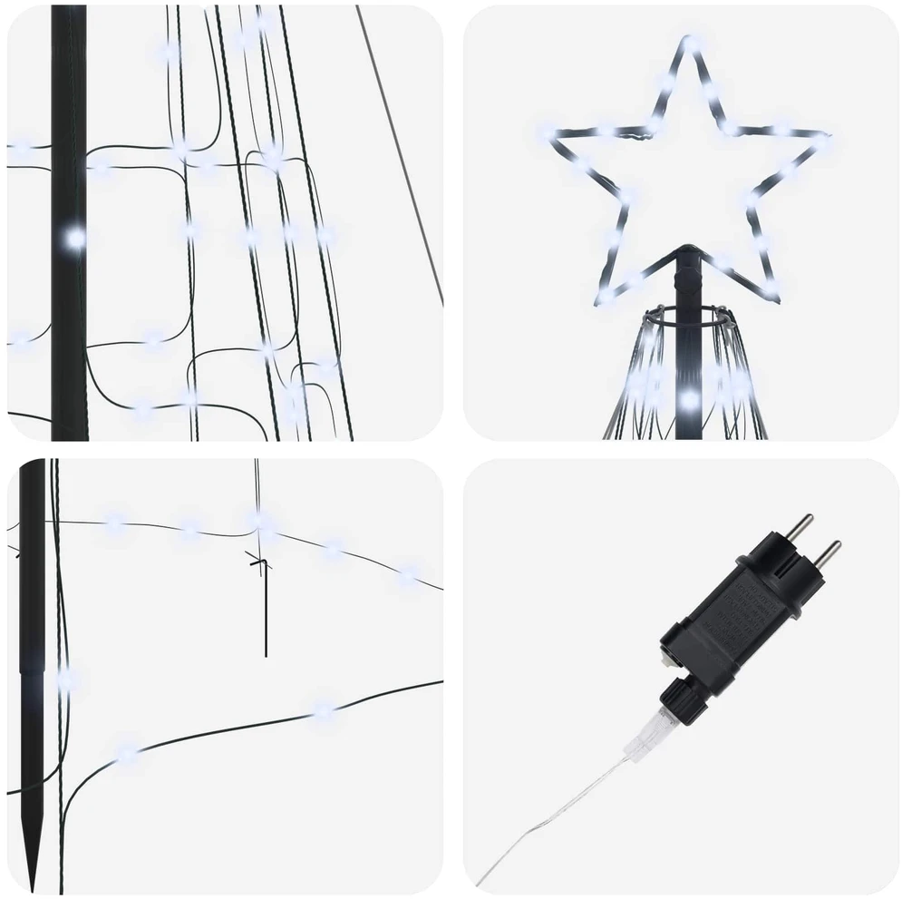 LED Kalėdų medis EKENAS 400 cm 800 LED Šalta balta Plienas