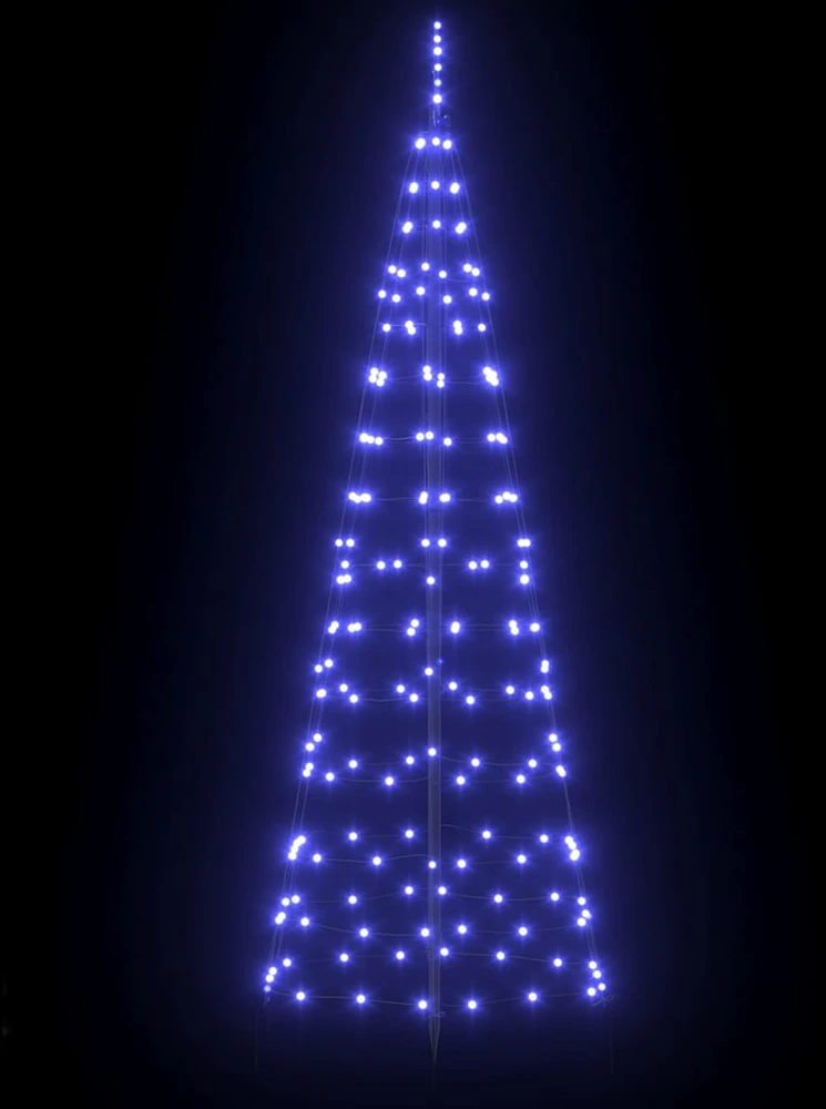 LED Kalėdų medis EKENAS 250 cm 390 LED Mėlyna Plienas Mėlyna
