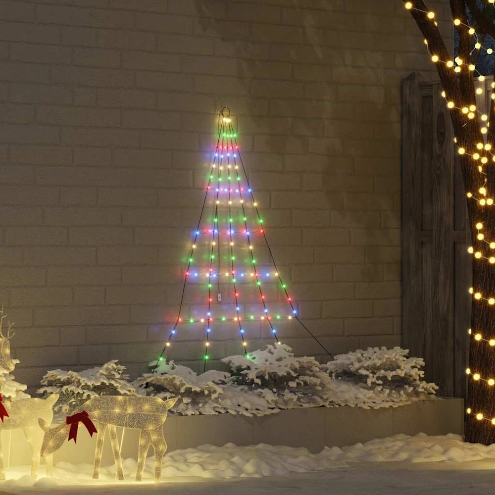 LED Kalėdinė eglutė su žemės kuoleliais Įvairiaspalvis 182 cm