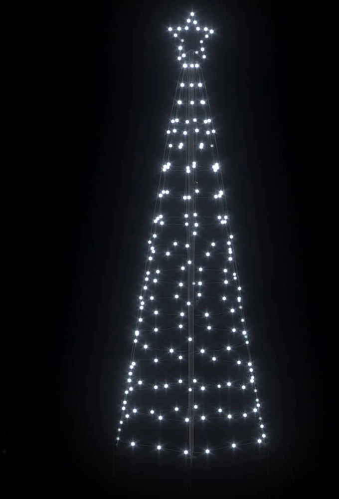 LED Kalėdų medis 250 cm 390 LED Šalta balta Plienas Šalta balta
