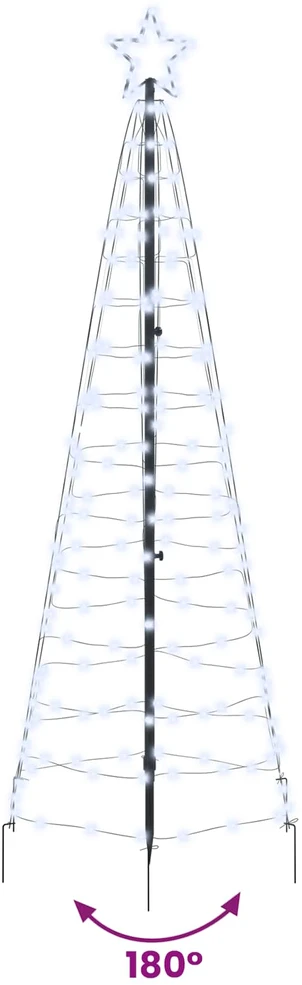 LED Kalėdų medis 250 cm 390 LED Šalta balta Plienas Šalta balta