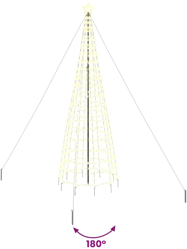 LED Kalėdų medis EKENAS 400 cm 800 LED Šilta balta Plienas