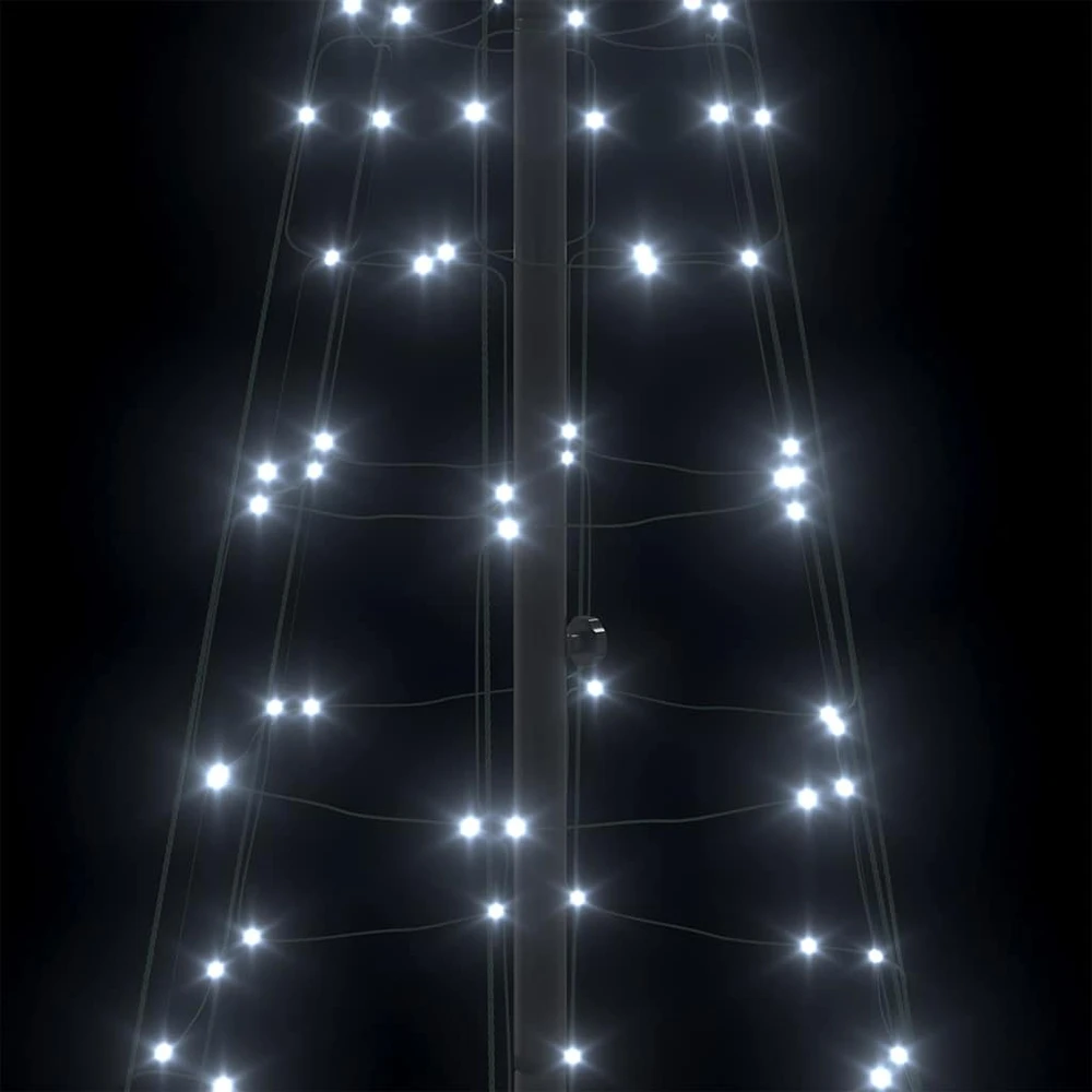 LED Kalėdų medis 250 cm 390 LED Šalta balta Plienas Šalta balta