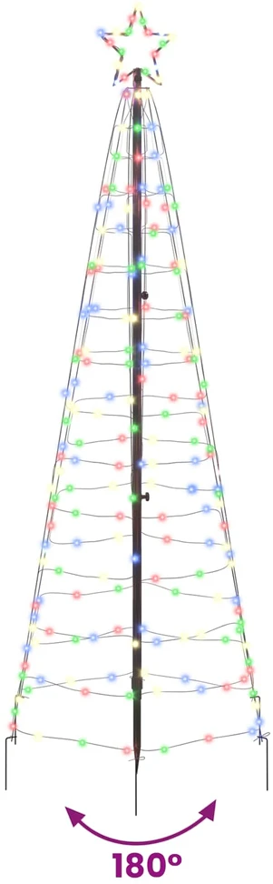 LED Kalėdų medis EKENAS 250 cm 390 LED Įvairių spalvų Plienas