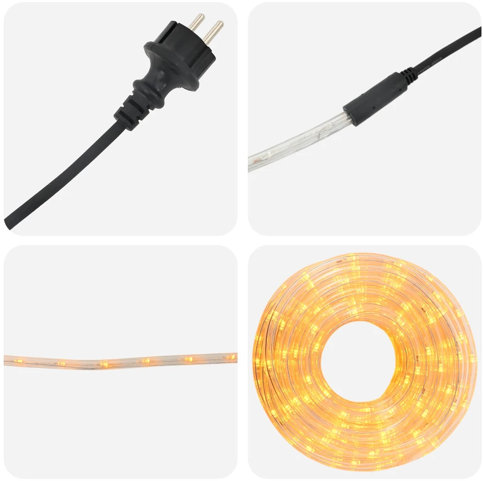 LED kalėdinė šviečianti žarna 240 LED Geltona ir 10 m