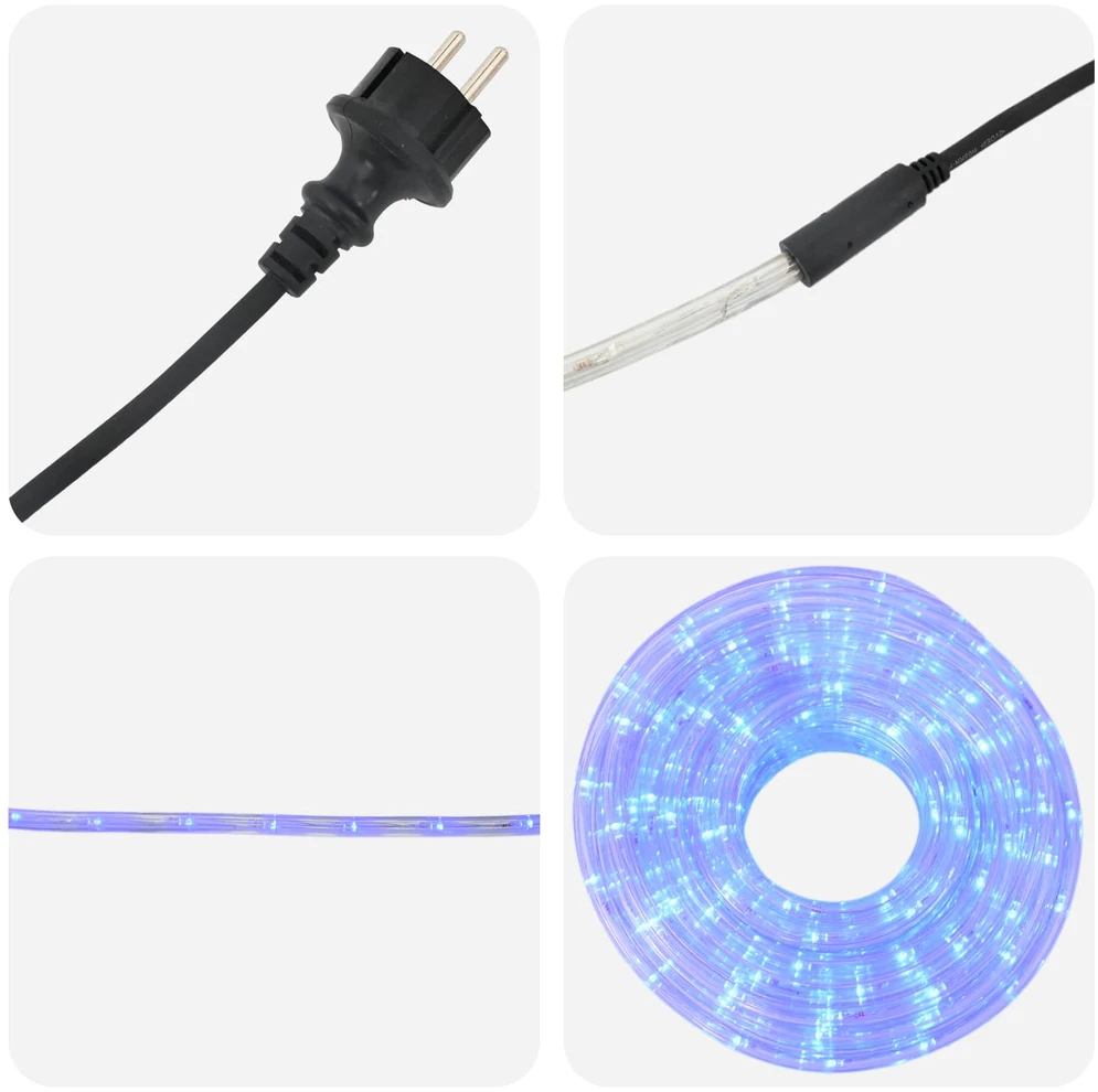 LED kalėdinė šviečianti žarna 2400 LED Mėlyna 100 m