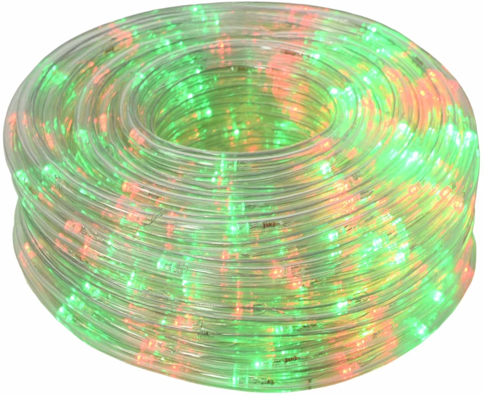 LED kalėdinė šviečianti žarna 2400 LED Raudona, Žalia 100 m