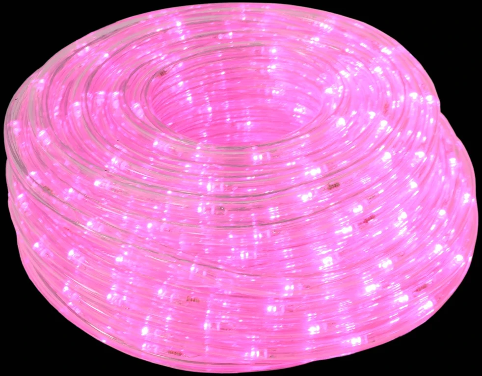 LED kalėdinė šviečianti žarna 2400 LED Rožinė 100 m