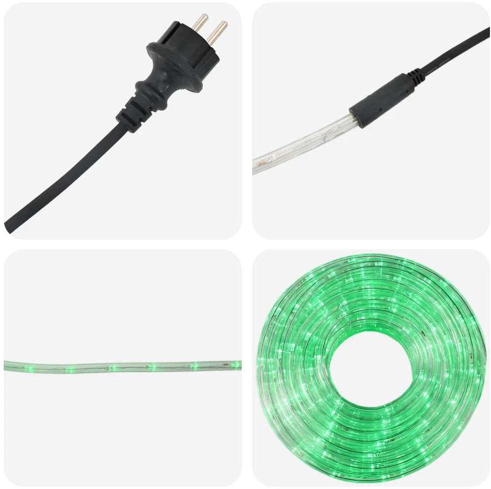 LED kalėdinė šviečianti žarna 2400 LED Žalia 100 m