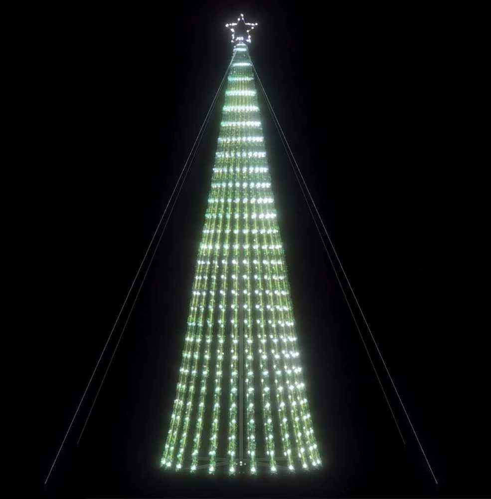 LED Kalėdų eglutė 1028 LEDs Šalta Balta 403 cm