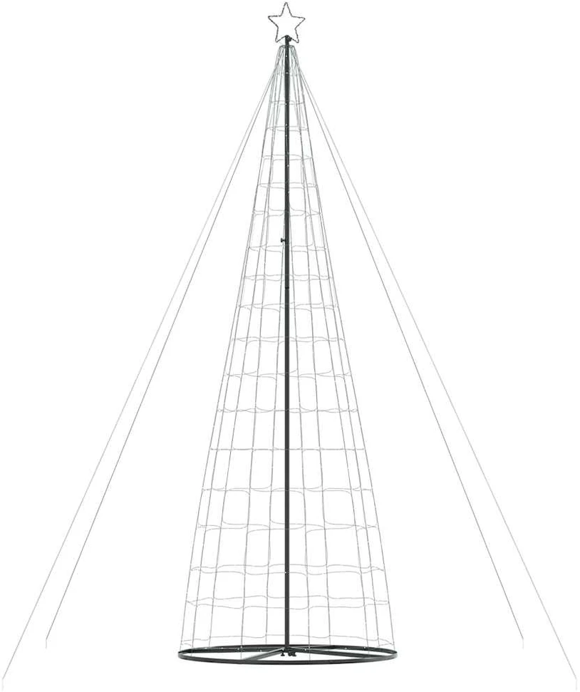 LED Kalėdų eglutė 1534 LEDs Šaltai Balta 500 cm