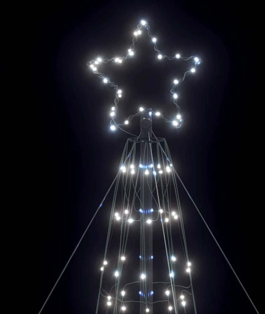 LED Kalėdų eglutė 1534 LEDs Šaltai Balta 500 cm
